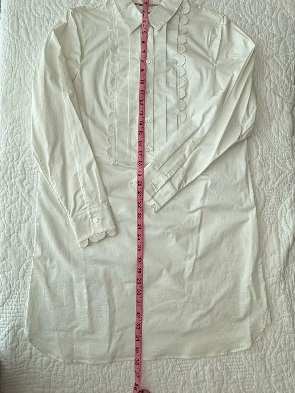Burberry White Button-Front Shirt with Gold Tag - Picture 8 of 16